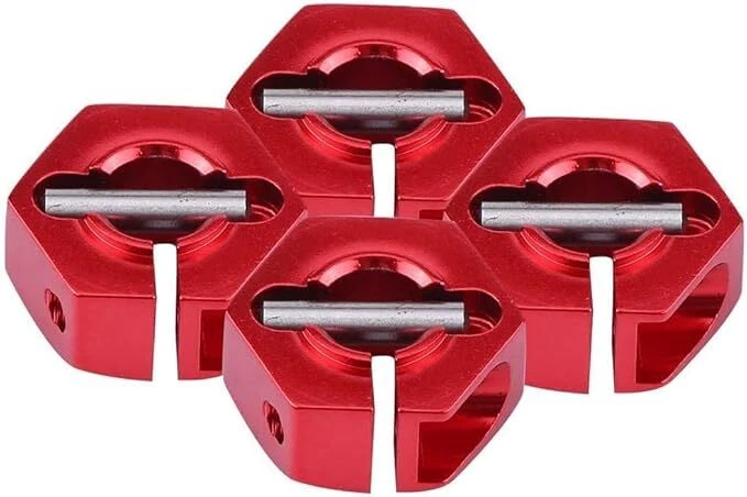 4 x adaptateurs de support de roue de 12 mm, épaisseur 6 mm, rouge pour voitu... - Photo 4/4