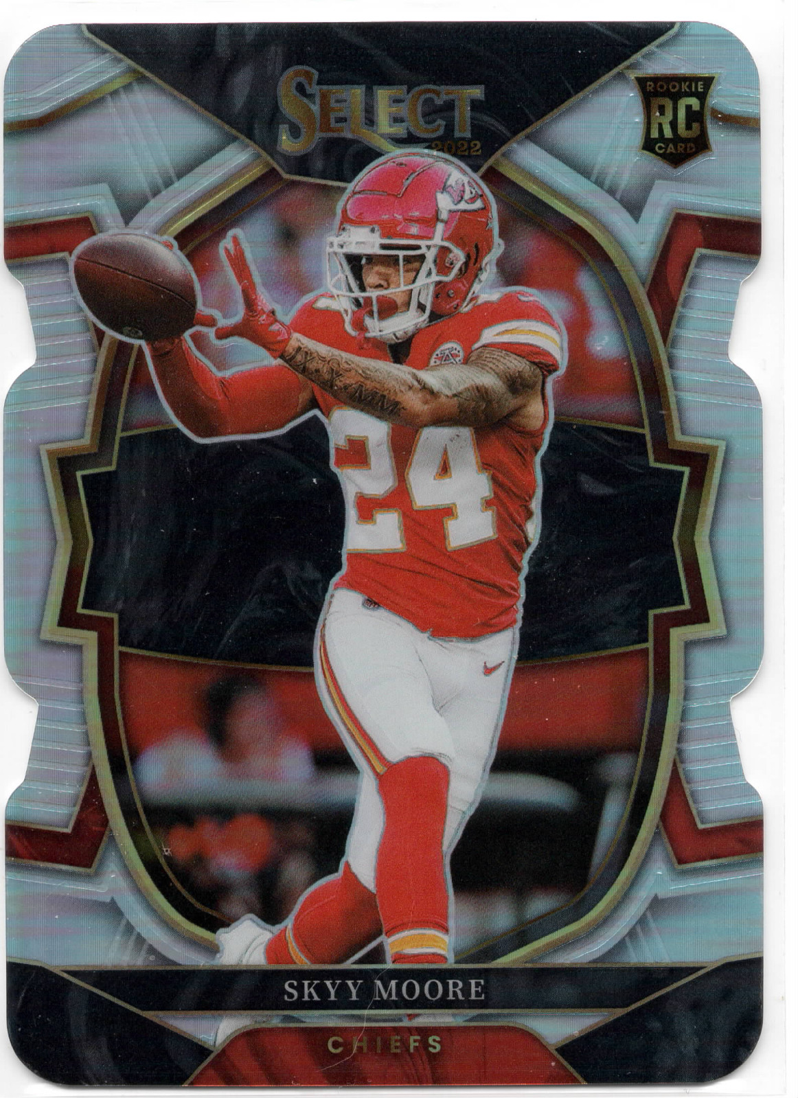2022 Select Skyy Moore Silver Prizm Concourse Die Cut Rookie RC #21 Chiefs