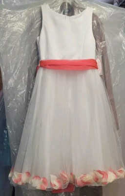 Girls Kids Flower Petal Dress Tutu Gown Formal Wedding Princess