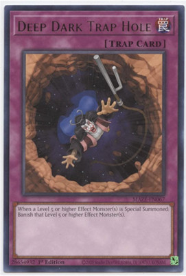 Yu-Gi-Oh! Deep Dark Trap Hole - MAZE-EN067 - Rare - 1st Edition