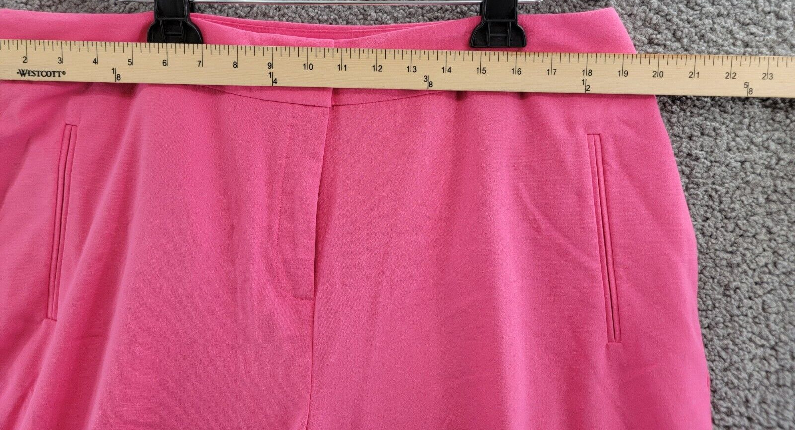Bar III Bi-Stretch Straight-Leg Pants Women's 16W Berry Crush Zip Hook & Bar image 5