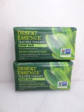 DESERT ESSENCE TEA TREE THERAPY SOAP BAR 5 OZ NWOB LOT OF 2