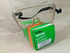 Uvex Z87 Winter Safety Goggles Vintage Clear Cover Open Vents Anti Fog Lens 