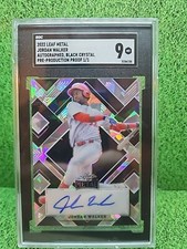 Marketplace image: Jordan Walker 2022 Leaf Metal Black Proof Auto 1/1 SGC 9 Mint!  SUPERFRACTOR