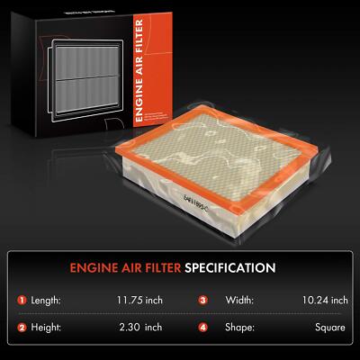 PHILTOP Engine Air Filter For Toyota Tacoma, Tundra, Sequoia - Replaces CA11895, Pack Of 1