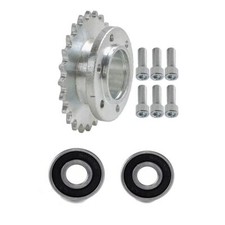 35 Chain 24T Drive Sprocket 32mm Bore 2pc 6201RS Bearings Electric Go Kart Cart