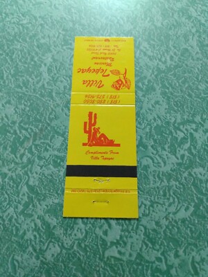 Vintage Matchbook Cover Y7 Collectible Ephemera El Monte California Villa tepeya
