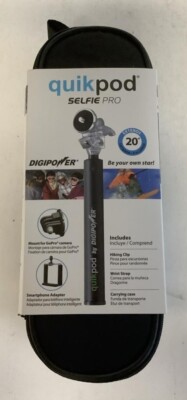 NEW Digipower TP-QPPRO Black 20'' QuikPod Selfie Pro Monopod selfie stick