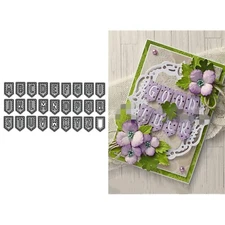 26 Capital Letters Metal Cutting Dies for Card Making, Paper Embossing Die Cu...