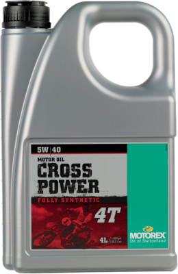 Motorex 196051 Cross Power Synthetic 4T Engine Oil - 5W40 - 4 L