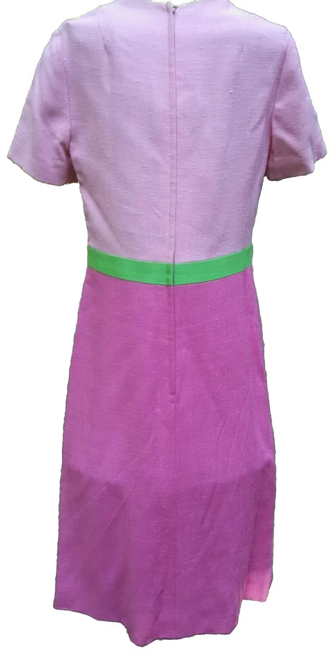 Vestido Vintage S-M Años 60 Mezcla de Lino Vestido Jay Anderson Para Posh Clásico Mod Foto 4 de 4