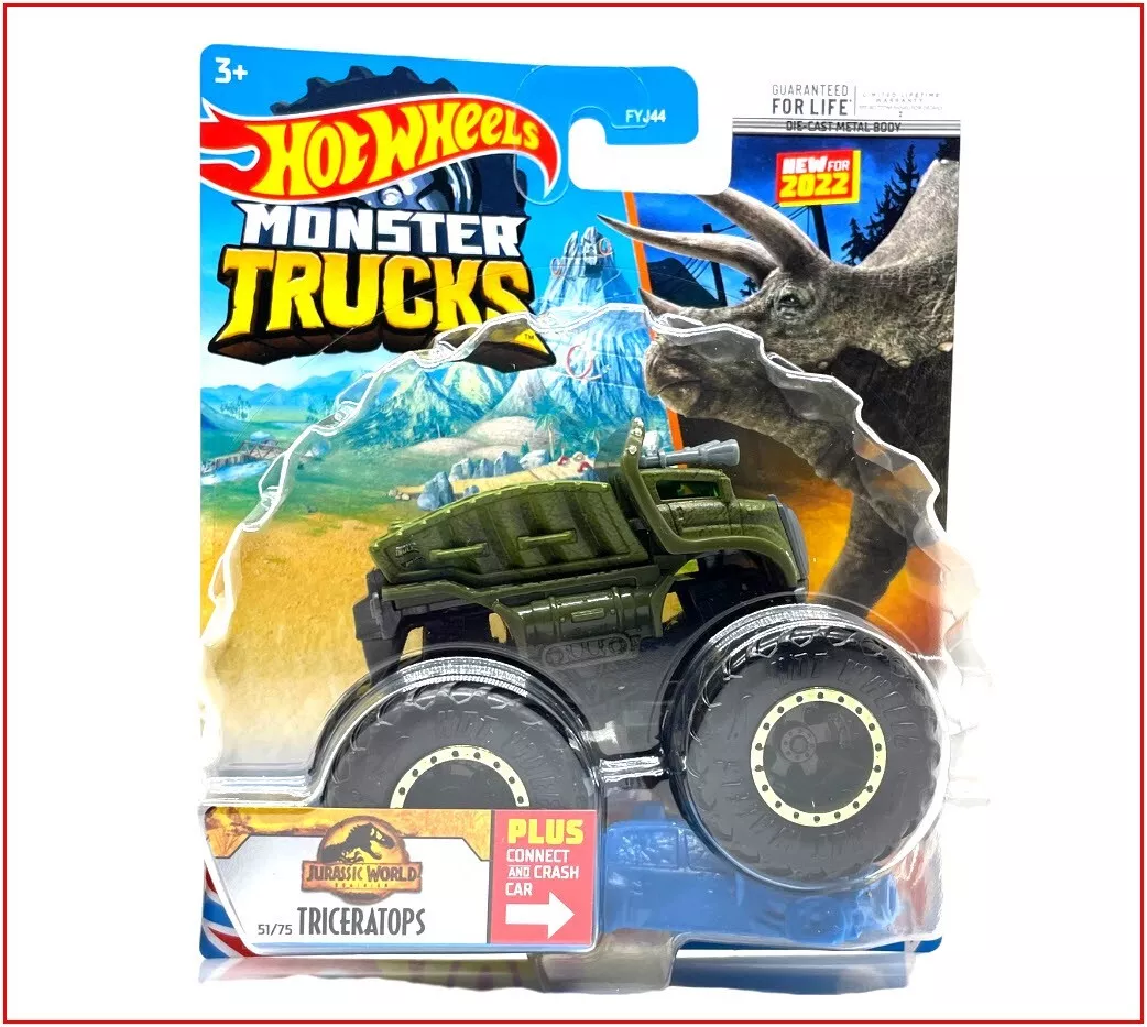 Hot Wheels Monster Truck 2022 Jurassic World TRICERATOPS Dinosaur 1:64  🌟NEW🌟