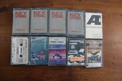 Lot of 10 boxed cassettes game for commodore 64. Argentina. Rare.