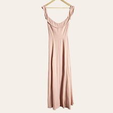 Reformation Verbena Blush Pink Off Shoulder Gown Size 2