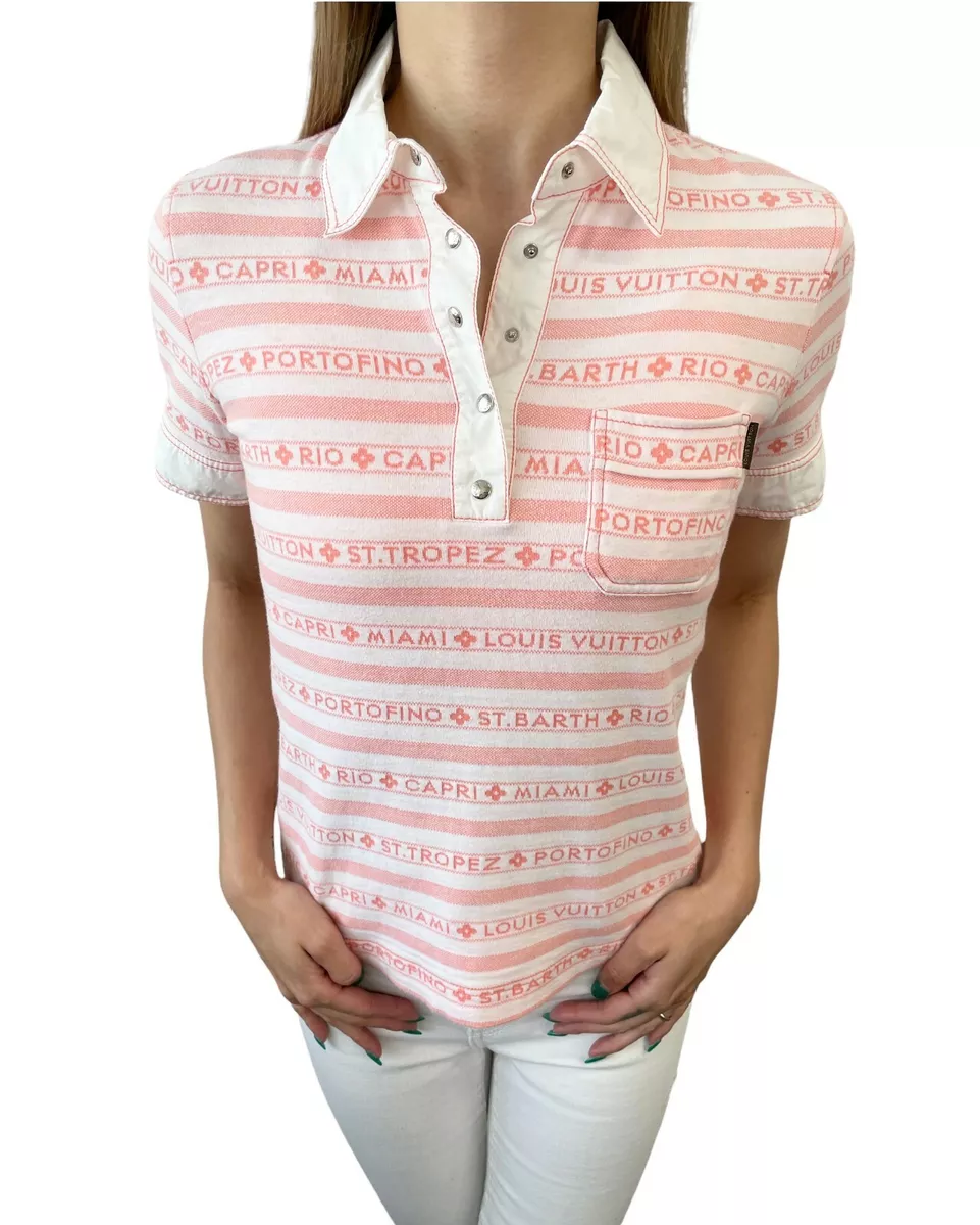 pink and white louis vuitton shirt