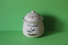 Mandarin Stoneware Vorratsdose für Zwiebeln Zwiebeltopf Motiv Gänse