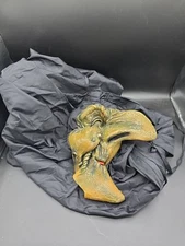 Vintage The Paper Magic Group 1996 Rubber Crone Witch Mask With Attached Cape