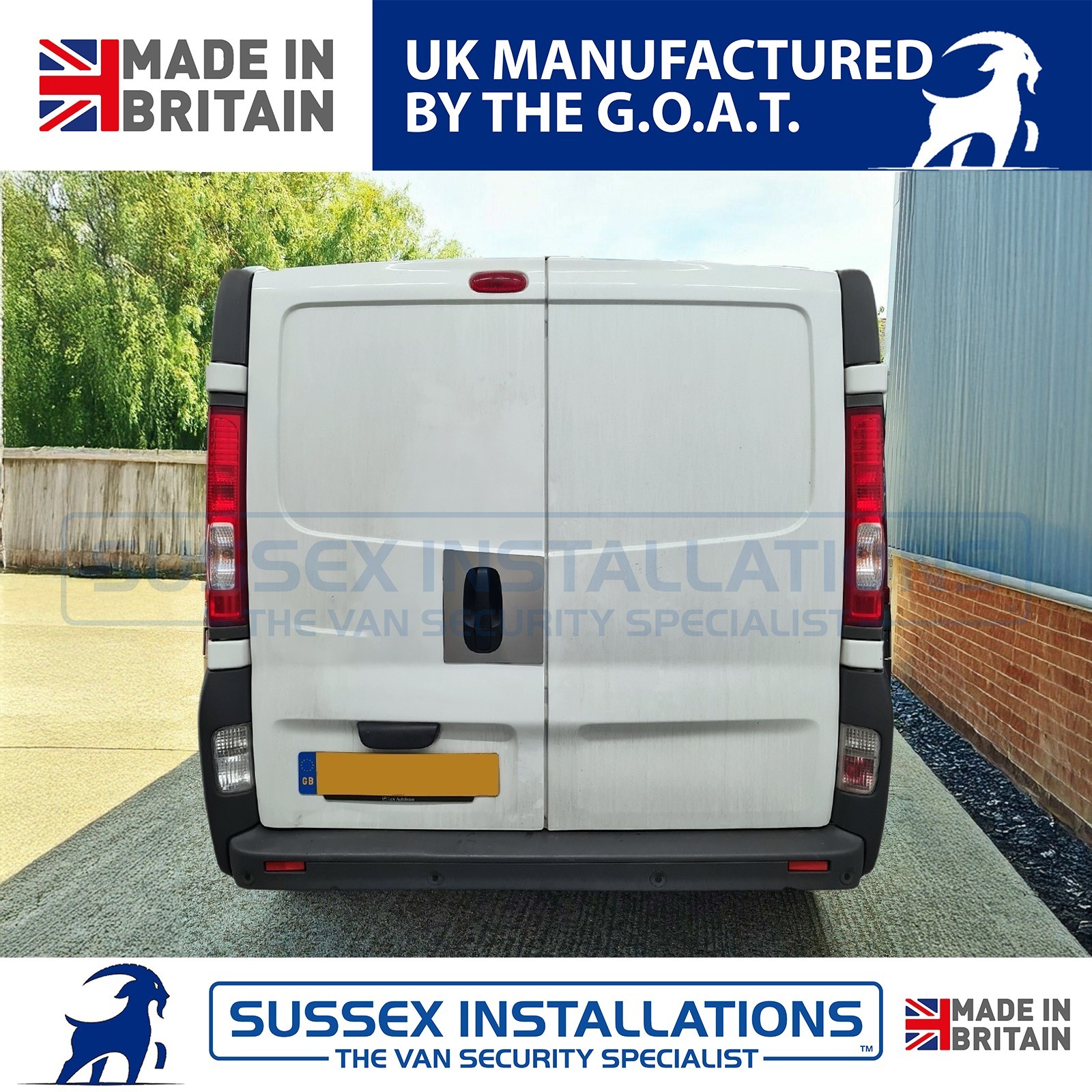 For Trafic, Vivaro, Primastar (2001-14) Rear Barn Door Repair Shield Brushed