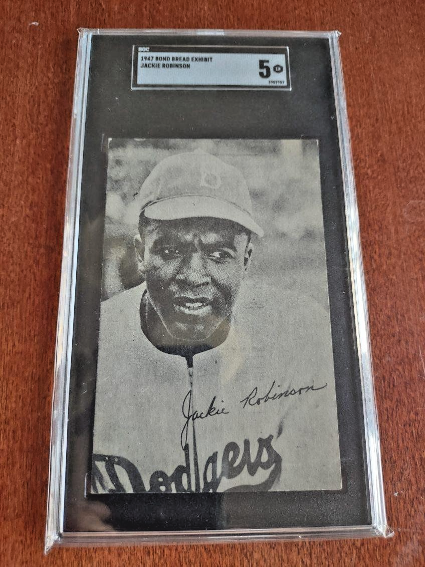 1947 Homogenized Bond Bread Exhibit Jackie Robinson Rookie SGC EX