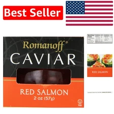 Delightful 2 Oz Jar of Wild Caught Red Salmon Caviar - Perfect for Entertaining