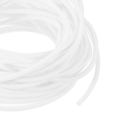 100ft 1/2 Inch White Wire Loom Split Tubing Cord Protectors Flexible Conduit