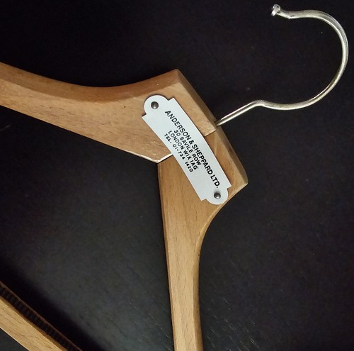 Vtg ANDERSON & SHEPPARD LTD - 30 Savile Row London - WOOD SUIT HANGER