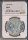 1902 MORGAN SILVER DOLLAR **NGC CERTIFIED MS 64** FREE SHIPPING!!