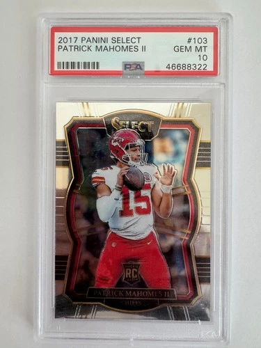 2017 PANINI SELECT #103 PATRICK MAHOMES II ROOKIE RC PSA 10 Premier Level