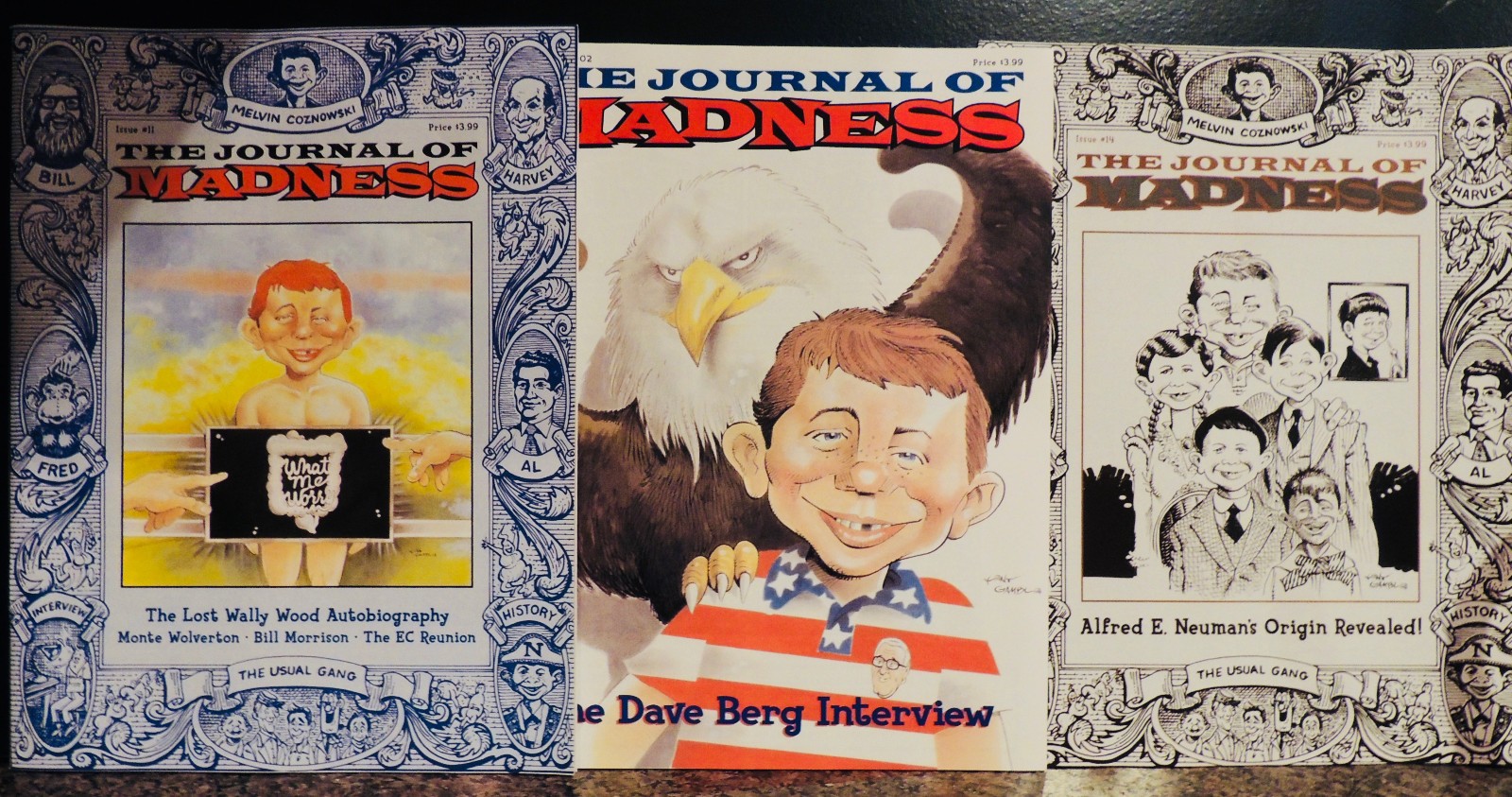 The Journal of MADness 11, 13, 14 MAD Magazine Fanzine and Alfred E. Neuman