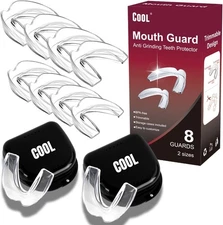 Mouth Guard for Nighttime Teeth Grinding Professional Fit 8 Dental Guards & Case