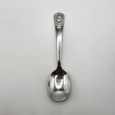 Vintage Baby Spoon Silver Tone Engraved 12-3-78 Kelly Ann Christening Keepsake