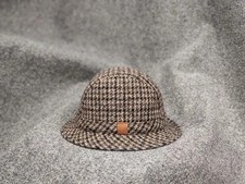 Vintage 80's Harris Tweed Wool Hat Classic trilby Fedora England