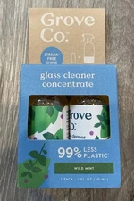 Grove Co. Glass Cleaner Concentrate 1 Oz Wild Mint (1 Double Pack)