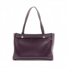 Herm s Cabana Veau Epsom Cassis Silver Metal Fittings  G:2003