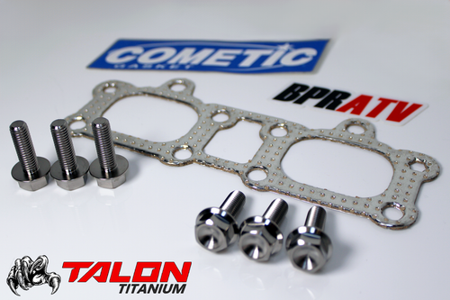 Cometic Manifold Exhaust Gasket Seal TITANIUM Bolts Polaris RZR XP 1000 3610184 - Foto 2 di 24