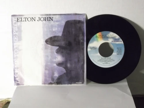 Elton John,MCA,"Take Me To The Pilot"US,7"45 w P/S,1988 glam rock,Mint-