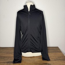 NordicTrack Black Woman's Full-Zip Athletic Jacket Medium