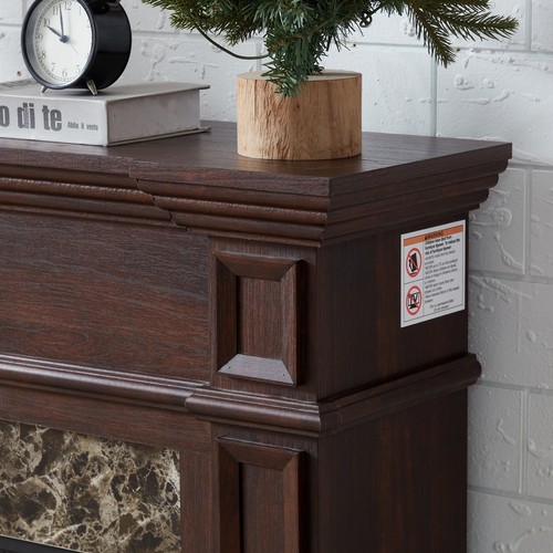 23 inch Electric Fireplace Insert w/ Remote Control & Timer 1400W Wood Mantel - Picture 44 of 48