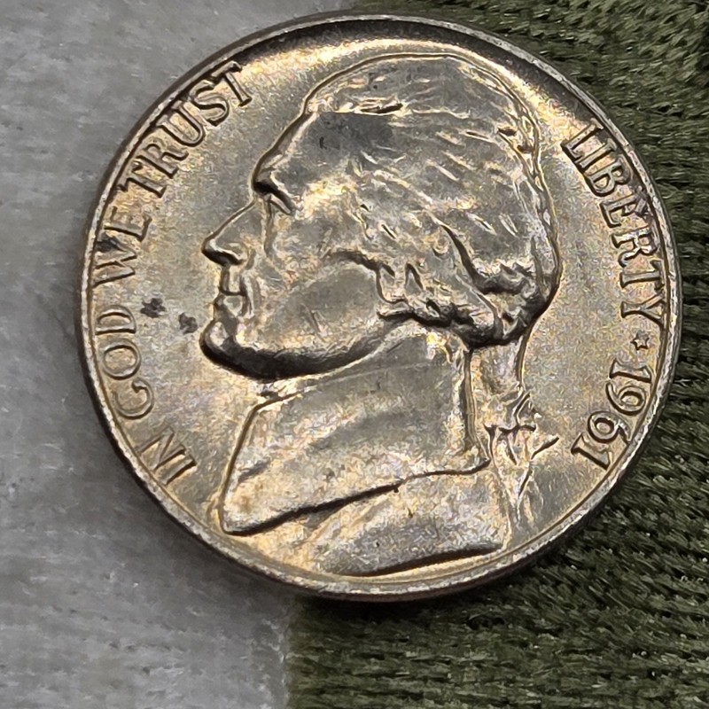 5 Cents, 1961, Jefferson Nickel