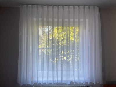 ADO Goldkante Gardine, ohne Nadeln, weiß, Höhe 175 cm, Breite 210 cm