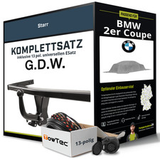 F�r BMW 2er Coupe Typ G42 Anh�ngerkupplung starr +eSatz 13pol uni 08.2021-jetzt