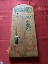 Vintage Original Wooden Ramon’s Brownie Pills Advertising Thermometer 