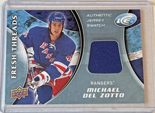 Michael Del Zotto 2009-10 Upper Deck Ice Fresh Threads #FT-MD (MEM, RC) Rangers