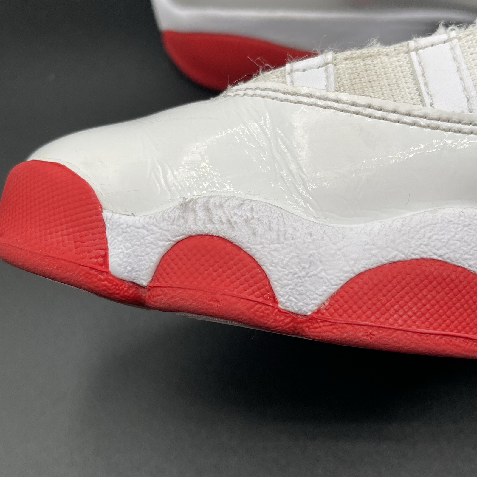 Nike Jordan 6 Rings (GS) Size 5Y White/Black University Red Sneakers thumbnail 10