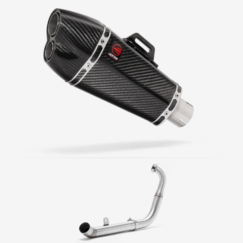 Lextek XP13C Exhaust System 210mm for Yamaha YZF-R125 / MT-125 (14-18)