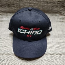 Rare Seattle Mariners ICHIRO New Era Navy 7 1/4 Fitted Hat Vintage 2001 ROY Cap