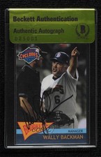 BAS 2010 Brooklyn Cyclones Wally Backman #2 Beckett Auth Sticker Auto ow6