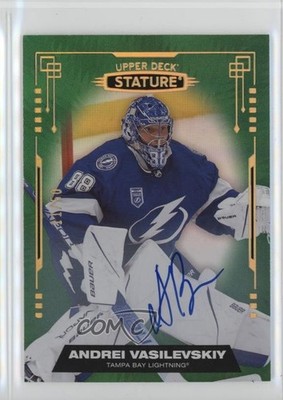 2021-22 Upper Deck Stature Green Auto 11/50 Andrei Vasilevskiy #10 Auto 5h0