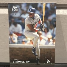 2025 Topps B&W Darryl Strawberry True Color 1/1 Dodgers
