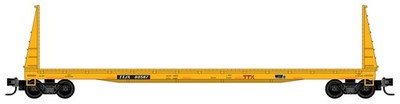 Micro-Trains MTL Z-Scale 61  Bulkhead Flat Car Trailer Train/TTX/TTJX #80597